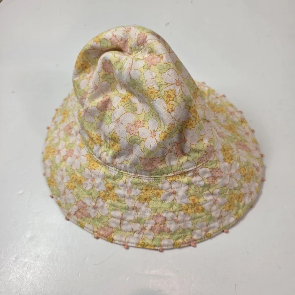 Vintage Wildflower Fields reversible hat floral Gymboree bucket s/m